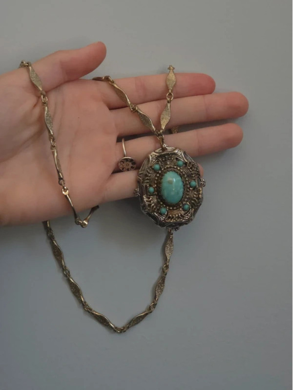 Vintage Mid Century Victorian Revival Statement Necklace